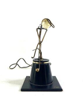 Vintage Golfer Kinetic Sculpture Gordon Bradt Working Motion Missing Ball